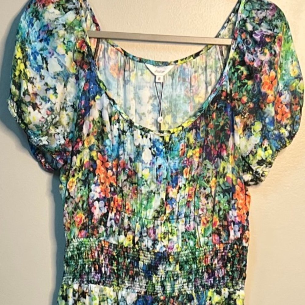 Atelier Women's Blue Wildflower Maxi Dress Size 8 - Picture 7 of 10